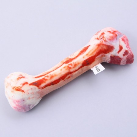 A toy for dogs with a bone of textiles, 19.6 x 6.6 cm-2