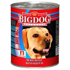 Wet Big DOG food for dogs, meat assorted, railway, 850 g
