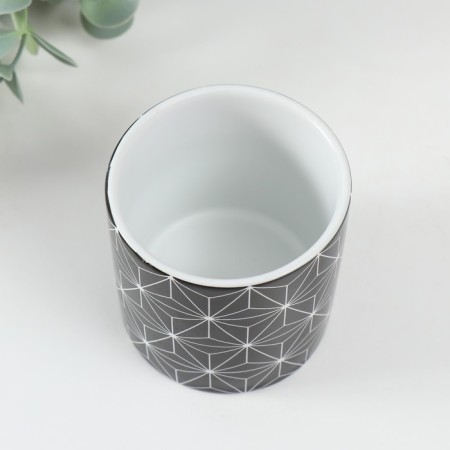 Bank for candles ceramics "Rays" 200 ml 7.3x7.3x7.3 cm-1