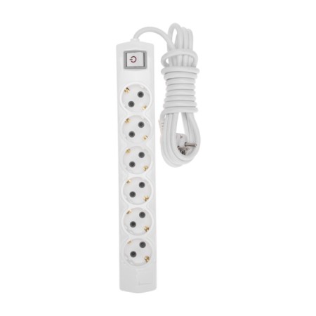 Extension cord Premium 6 nests, 3m, 3x1.5mm², s/s, with a switch, white rexant-1