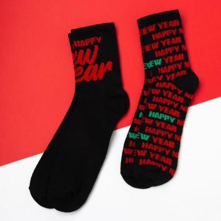 A set of men's New Year's socks "New Year" p. 41-44 (27-29 cm), 2 pairs-1