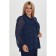 Female blouse, size 52, dark blue color