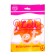 Latex ball 12 ", crystal, set of 5 pcs., Orange color