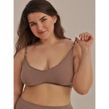 Female top on adjustable straps with cups Top with Cup, size 54-56, color chocolate