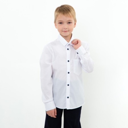 Shirt for a boy, white color, height 146 cm
