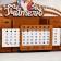 Calendar-penis "Teacher" with owl, MDF, oak, 22x7x14 cm