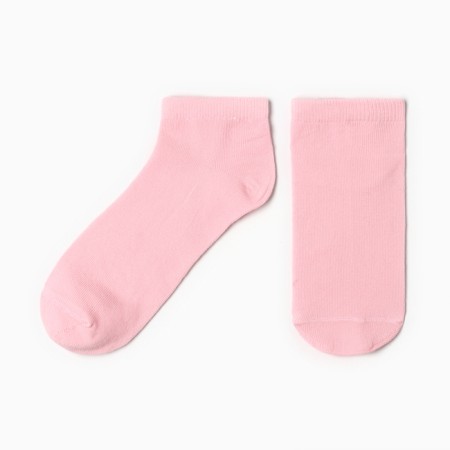Women's socks shortened, pink color, size 23-25