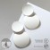 Earrings Metal "Lady" circles, duo, white color