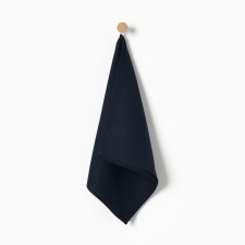 Ethel towel, col. Dark blue, 40x70 cm, 60% flax, 40% HL, 245 g/m2