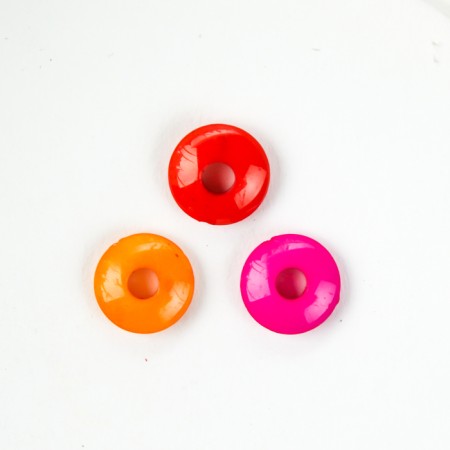 Beads for creativity plastic "Ring" Color set 100 pcs 1.2x1.2 cm-1