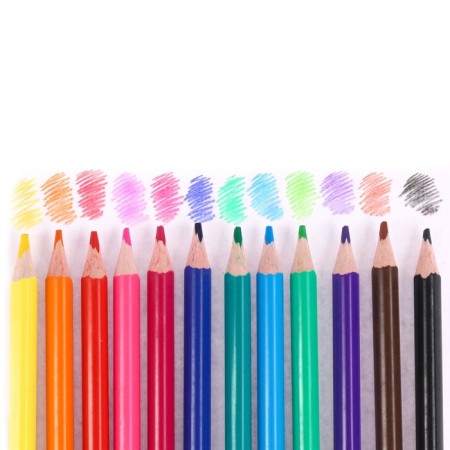 Colored pencils in a tube, 12 colors, trihedral, puppy patrol-1