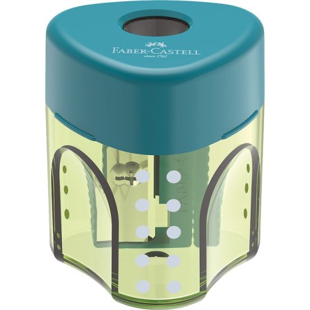 Plastic sharpener with "curtain" Faber-Castell Grip Auto mini, 1 hole, container. Mix-2