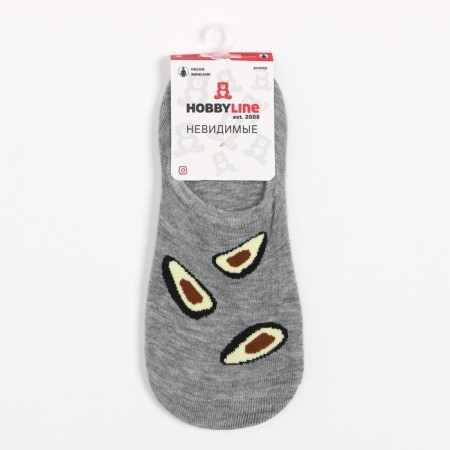 Women's socks, gray color, size 23-25-4