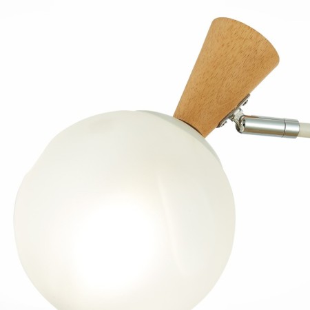 Ceiling EVOLUCE lamp. Sle220702-03. Catania. 3x40 watts, E14, 55x55x35 cm, white color, light wood-8