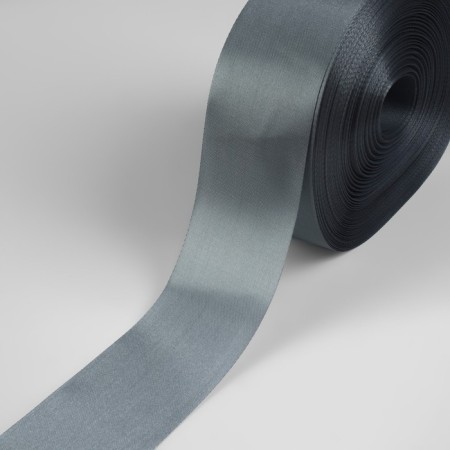 Satin tape, 50 mm × 100 ± 5 m, silver color