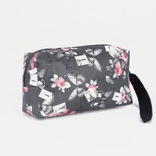 Cosmetic bag with lightning, black color