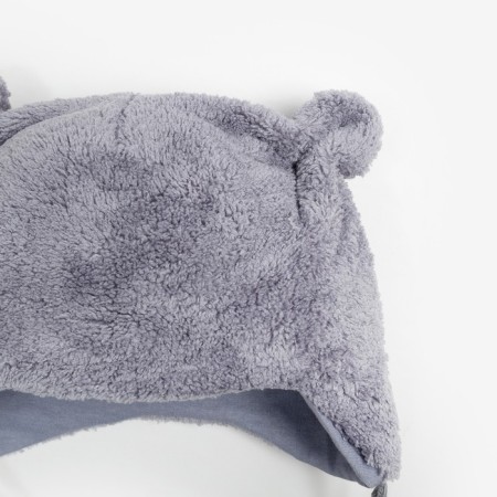 Baby hat, gray color, size 42-44 (6-9m)-2