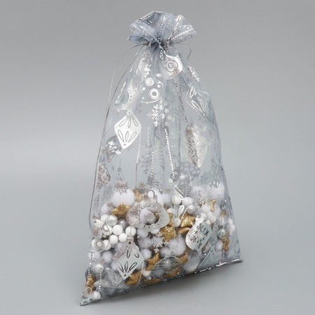 Bag Gift Organza "New Year's toys", 20 x 30 cm +/- 1.5 cm, New Year-2
