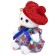 Soft toy "Lee Baby in a dress and openwork beret", 20 cm