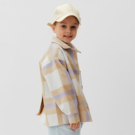 Children's shirt kaftan insulated, size 30 (98-104 cm), beige-2