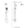 Shower system D&K DC1005507, tropical shower, shower set, brass, chrome