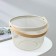 Universal round ladoom, 26 × 26 × 18 cm basket, white color