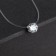 Piece "on the fishing line" large bead, white color in silver, 30 cm