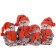 Soft toy "Basik" in a knitted hat and scarf, 22 cm