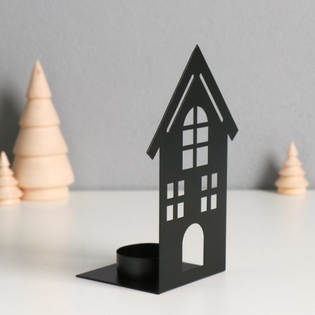Summary Metal for 1 candle "House" d = 4 cm 7x9x14.5 cm-2