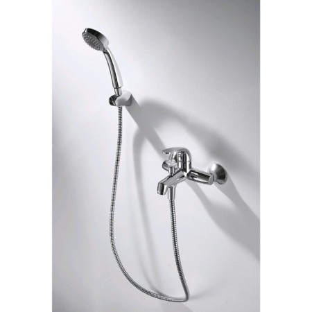 Bravat Fit F6135188CP-B-RUS bath mixer, single-legged with short surge, chrome-1