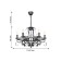 Palermo chandelier, 6x60W E14, black color