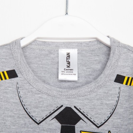 T-shirt Children's KAFTAN "pilot", gray, height 98-104 (30)-4