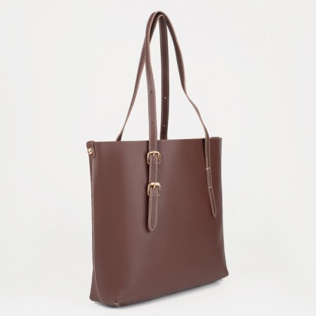 Zipper bag with zipper, burgundy color-1