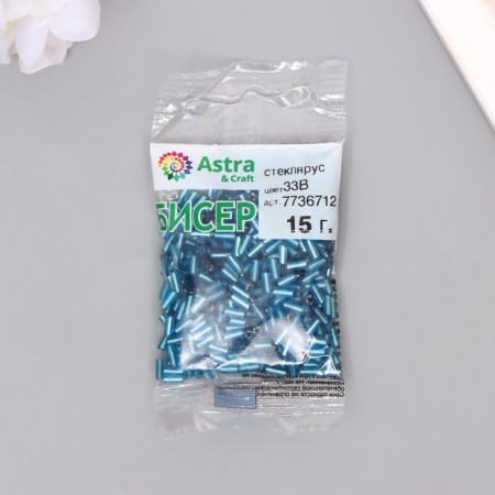 Glass "Astra" 5 mm, 15 g, turquoise-2
