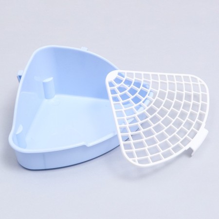 Corner toilet for rabbits and ferrets "Pijon", 24 x 18 x 11 cm, blue-4