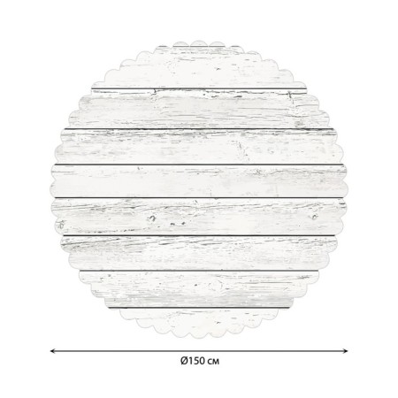 The tablecloth “Wooden boards”, round, Saten, D = 150 cm-1