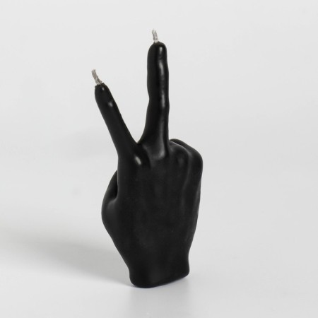 Figure candle "Hand-Peace", 10x4 cm, black-5