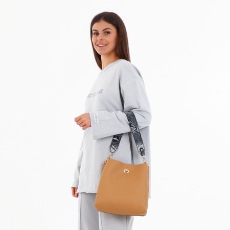 Cross-Bodi bag on fasteners, redhead color-1