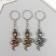 Metal keychain "Snake with rhinestones" mix 5.5x2 cm