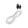Lightning cable - USB, 6 A, PVC braid, 1 meter, white