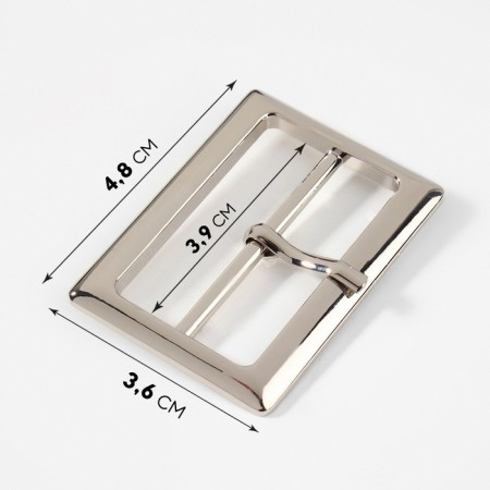 A belt buckle 4.8 × 3.6 cm, 39 mm, silver color-2