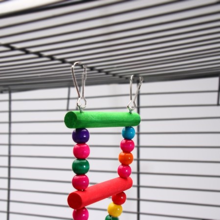 Toy for birds "ladder with beads", 12 steps-4