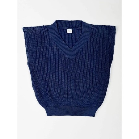 Жилет для девочки Amarobaby Knit, рост 146 см, цвет синий