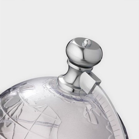 Beer Tower with a funnel "Earth ball", 1.9 l, silver color-3