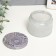 Bank for candles glass with a “flower” white, round mix 5x7x7 cm