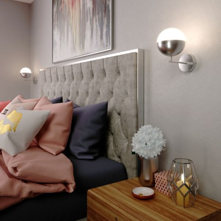 Wall lamp with a glass ceiling Nuvola, 60W, E27, 21x13x20 cm-1