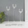 Glass candlestick set 3 pcs "Transparency of thoughts" height 26cm, 23 cm, 20 cm transparent