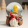 Souvenir Polystone Water Ball "Dwarf with a bag and a sleigh with gifts" 7x8x9 cm