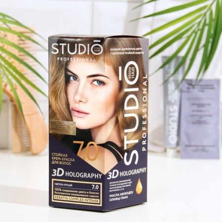 Studio Professional Studio Professional Hair Cream 3D Holography, tone 7.0 light-brown, 115 ml