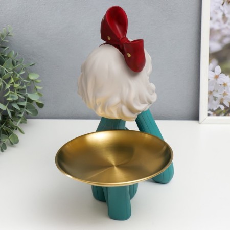 Souvenir Polystone stand "Girl with a bow on her head" 33x14x23 cm-2